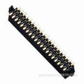 1.27mm Female Header, SMT Type with Different Posts, PA9T Black